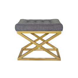 Atelier Del Sofa Puff Capraz Oro y Gris